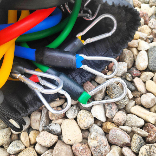 Комплект фитнесс – ремней (тросов), с регулировкой нагрузки для всех групп мышц, набор 11 предметов (эспандер) с книжкой - инструкцией на основные группы мышц Classic